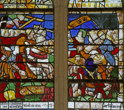 Window depicting Constantine fighting against Maxence by French School